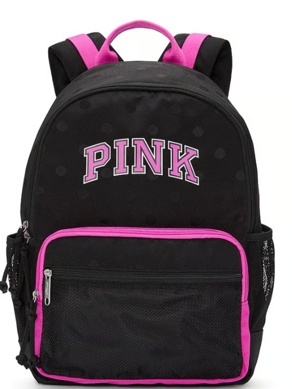 PINK Victoria's Secret Black Backpack with Hot Pink Trim 18 Liters